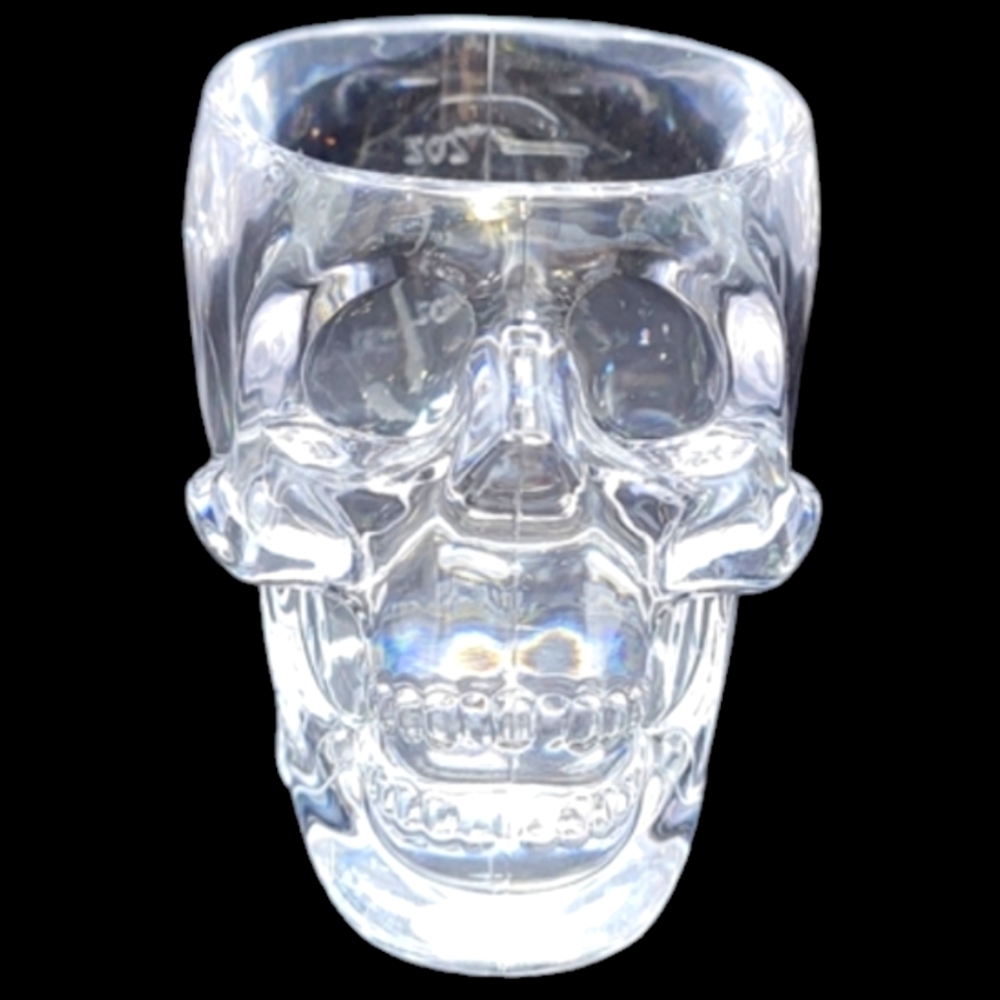 NEW 4 "CRYSTAL HEAD" VODKA SKULL PLASTIC SHOT GLASSES - Picture 3 of 9